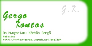gergo kontos business card
